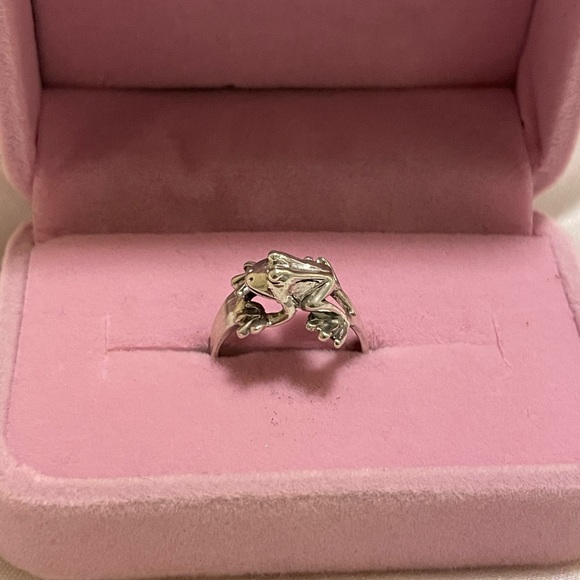 Vintage 90s  Silver Frog Ring Size 6.5 - Picture 7 of 7